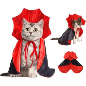 Halloween Pet Cape Costume Cat Vampire Cloak (size: L)